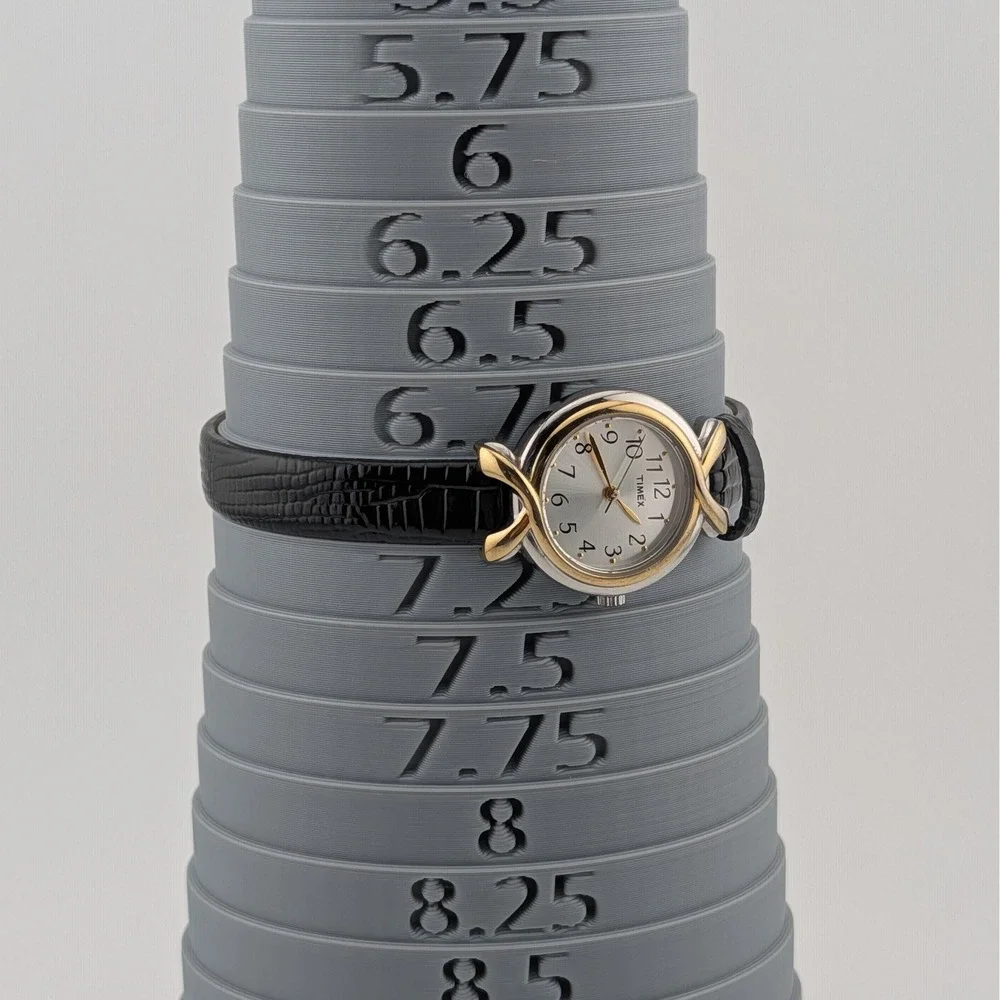 Timex Two Tone Twist Bezel Watch Silver Sunburst Dial Quartz 25mm‎